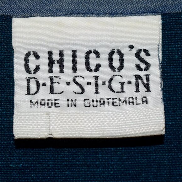 VINTAGE Chico's Design Women's Woven Guatemalan Tribal Embroidered Vest Medium - Picture 6 of 6